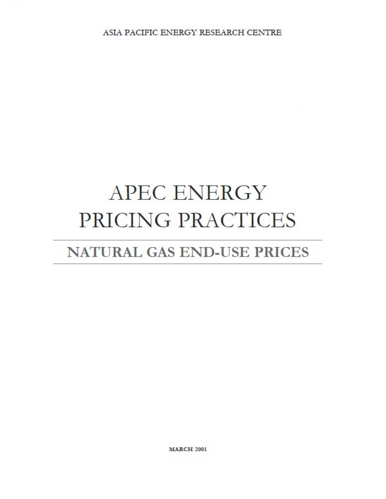 APEC Energy Pricing Practices Natural Gas End-use Prices (2001)
