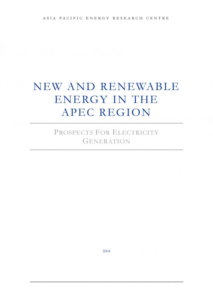 New and Renewable Energy in the APEC Region (2004)